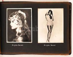 Vegyes fotó gyűjtemény, híres, külföldi színészekről albumba rendezve, több, mint 150 db, (Sophia Lo...