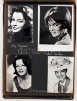 Vegyes fotó gyűjtemény, híres, külföldi színészekről albumba rendezve, több, mint 150 db, (Sophia Lo...