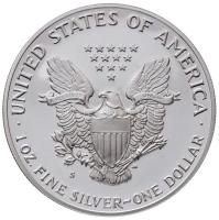 Amerikai Egyesült Államok 1989S 1$ Ag "Amerikai Sas" eredeti dísztokban, tanúsítvánnyal T:...