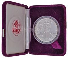 Amerikai Egyesült Államok 1989S 1$ Ag "Amerikai Sas" eredeti dísztokban, tanúsítvánnyal T:...