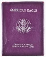 Amerikai Egyesült Államok 1989S 1$ Ag "Amerikai Sas" eredeti dísztokban, tanúsítvánnyal T:...