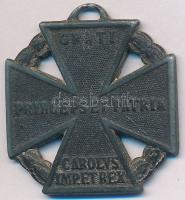 1916. "Károly-Csapatkereszt" cink kitüntetés mellszalag nélkül T:2-,3 Hungary 1916. "Karl Troop Cross" zinc decoration without ribbon C:VF,F