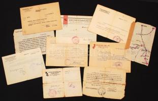 1945-1947 Több, a Magyar Kommunista Párt által küldött gépelt levél aláírásokkal