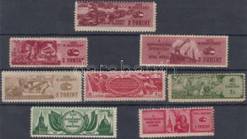 1952-1954 Magyar-szovjet társaság 8 db tagsági bélyeg