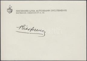 Kiss Ferenc (1892-1978) színész aláírása