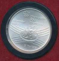 Kanada 1976. 5$ Ag "Montreali olimpia" dísztokban tanúsítvánnyal T:BU 
Canada 1976. 5 Doll...