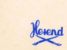 Herendi osztott füles kínáló, kézzel festett, jelzett, hibátlan, 34×23 cm