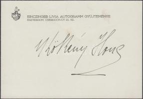 Kökény Ilona (1891-1947) színésznő aláírása