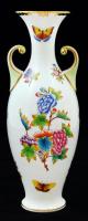 Herendi Viktória mintás váza, kézzel festett, jelzett, hibátlan, m:33,5 cm