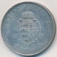 1935. 2P Ag "Pázmány" T:2,2- Adamo P7.1