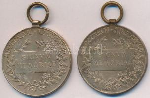 1898. "Jubileumi Emlékérem Fegyveres Erő Számára / Signum memoriae" (2x) Br kitüntetések m...