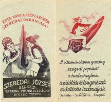 1920. Szegedi paprika, 2 db dekoratív számolócédula / 2 Stk. dekor. Zahlzetteln