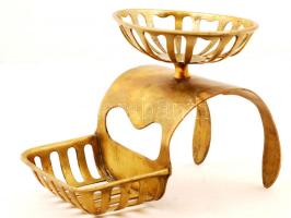 Korabeli, réz szappantartó, 16x13x21cm