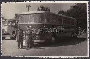 cca 1960-70 Ikarusz busz, 8,5x13,5cm