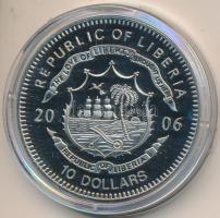 Libéria 2006. 10$ "Szabadság pillanatai - Egyisten hit" multicolor T:PP  Liberia 2006. 10 Dollars "Moments of Freedom-One God belief" multicolor C:PP