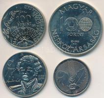 1985. 20Ft Cu-Ni "FAO" + 100Ft alpakka "Mexikói Labdarúgó VB" + 1986. 100Ft alpa...