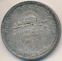 1938. 5P Ag "Szent István" T:2- patina
Adamo P8.1