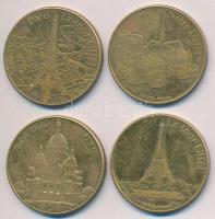Franciaország DN "Éremgyűjtemény - Párizs - Franciaország" 4xklf Cu turista zsetonok (31mm...