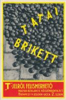 Tatai brikett, Magyar Általános Kőszénbánya Rt. / Hungarian briquette advertisement