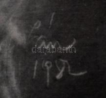 Hollóháza Szász Studió: Férfi fej. Számozott (3/20) porcelán  falitányér, jelzett, hibátlan, d:30,5 ...