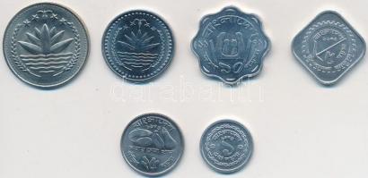 Banglades 1974-1984. 5p-1T (6xklf) T:1-,2
Bangladesh 1974-1984. 5 Poisha - 1 Taka (6xdiff) C:AU,XF