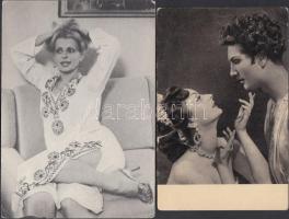 15 db főleg MODERN motívumlap; magyar színészek, színésznők / 15 mostly modern motive cards; Hungari...