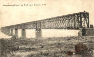 Syzran, Aleksandrovskiy railway bridge on the River Volga (wet damage)