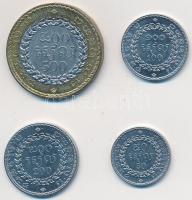 Kambodzsa 1994. 50R acél + 100R acél + 200R acél + 500R Bi T:1-,2 Cambodia 1994. 50 Riels Steel + 100 Riels Steel + 200 Riels Steel + 500 Riels Bi C:AU,XF