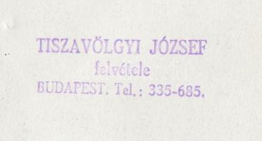 cca 1950 Tiszavölgyi József: Hűtővíz pótlás, pecséttel jelzett vintage fotó, 12x9 cm