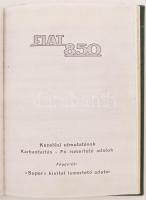 Fiat 850 Kezelési utmutató. Fénymásolt változat, egészvászon kötésben