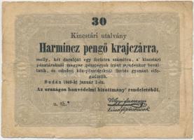 1849. 30Kr "Kossuth bankó" T:III,III-