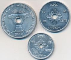 Laosz 1952. 10c Al + 20c Al + 50c Al T:2-
Laos 1952. 10 Cents Al + 20 Cents Al + 50 Cents Al C:VF