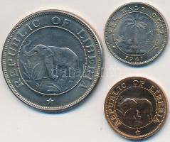 Libéria 1941. 1/2c Cu-Ni + 2c Cu-Ni + 1968. 1c Br T:2
Liberia 1941. 1/2 Cent Cu-Ni + 2 Cents Cu-Ni +...