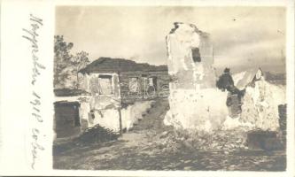 1918 Nagyszeben, háborús pusztítás / destroyed building, photo