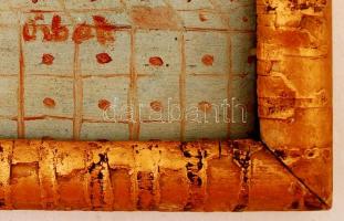 Olvashatatlan jelzéssel: Gyümölcs csendélet, olaj, fa, üvegezett keretben, 34,5×24 cm