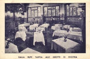Rome, Roma, restaurant interior, 'Dalla Rupe Tarpea Alle Grotte di Enotria'