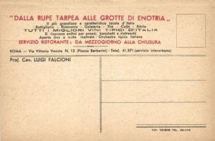 Rome, Roma, restaurant interior, 'Dalla Rupe Tarpea Alle Grotte di Enotria'