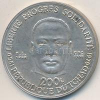 Csád 1970. 200Fr Ag "A Függetlenség 10. évfordulója / Martin Luther King" T:P Csak 952db! Chad 1970. 200 Francs Ag "10th Anniversary of Independence / Martin Luther King Jr." C:P Only 952 examples!