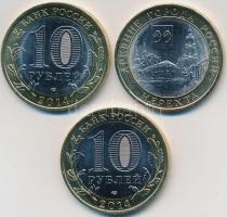 Oroszország 2014. 10R Bi (3xklf) T:2 Russia 2014. 10 Roubles Bi (3xdiff) C:XF