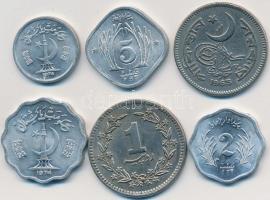Pakisztán 1963-1982. 50p-1R (6xklf) T:2-
Pakistan 1963-1982. 50 Paisa - 1 Rupee (6xdiff) C:VF