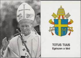 4 db MODERN vallási témájú motívum lap: II János Pál pápa / 4 modern motive cards, Pope Saint John Paul II