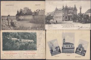 15 db RÉGI magyar, pár határon túli magyar városképes lap / 15 old Hungarian postcards