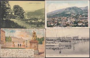 15 db RÉGI külföldi városképes lap, benne egy litho / 15 old foreign postcards, including 1 litho