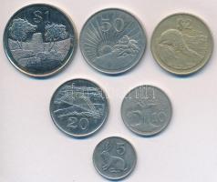 Zimbabwe 1980-1997. 5c-2$ (6xklf) T:vegyes Zimbabwe 1980-1997. 5 Cents - 2 Dollars (6xdiff) C:mixed