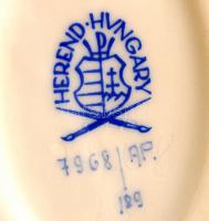 Herendi Apponyi mintás fogpiszkáló tartó, kézzel festett, jelzett, hibátlan, m:5,5 cm