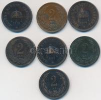 1895-1915KB 2f Br (7xklf) T:vegyes