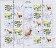 Fauna and flora mini sheet Állatok és virágok kisív