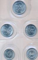 1988. 2f-20Ft 10xklf "Magyar Népköztársaság" forgalmi érméi világoskék műbőrtokban T:1