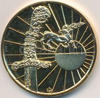 1993. "Magyarok népvándorlása és honfoglalása - Attila" aranyozott Cu emlékérem számozott ...