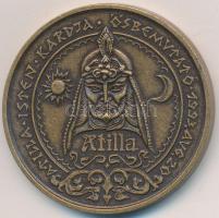 1993. "Magyarok népvándorlása és honfoglalása - Attila" bronzozott Cu emlékérem számozott tanúsítvánnyal (42mm) T:1